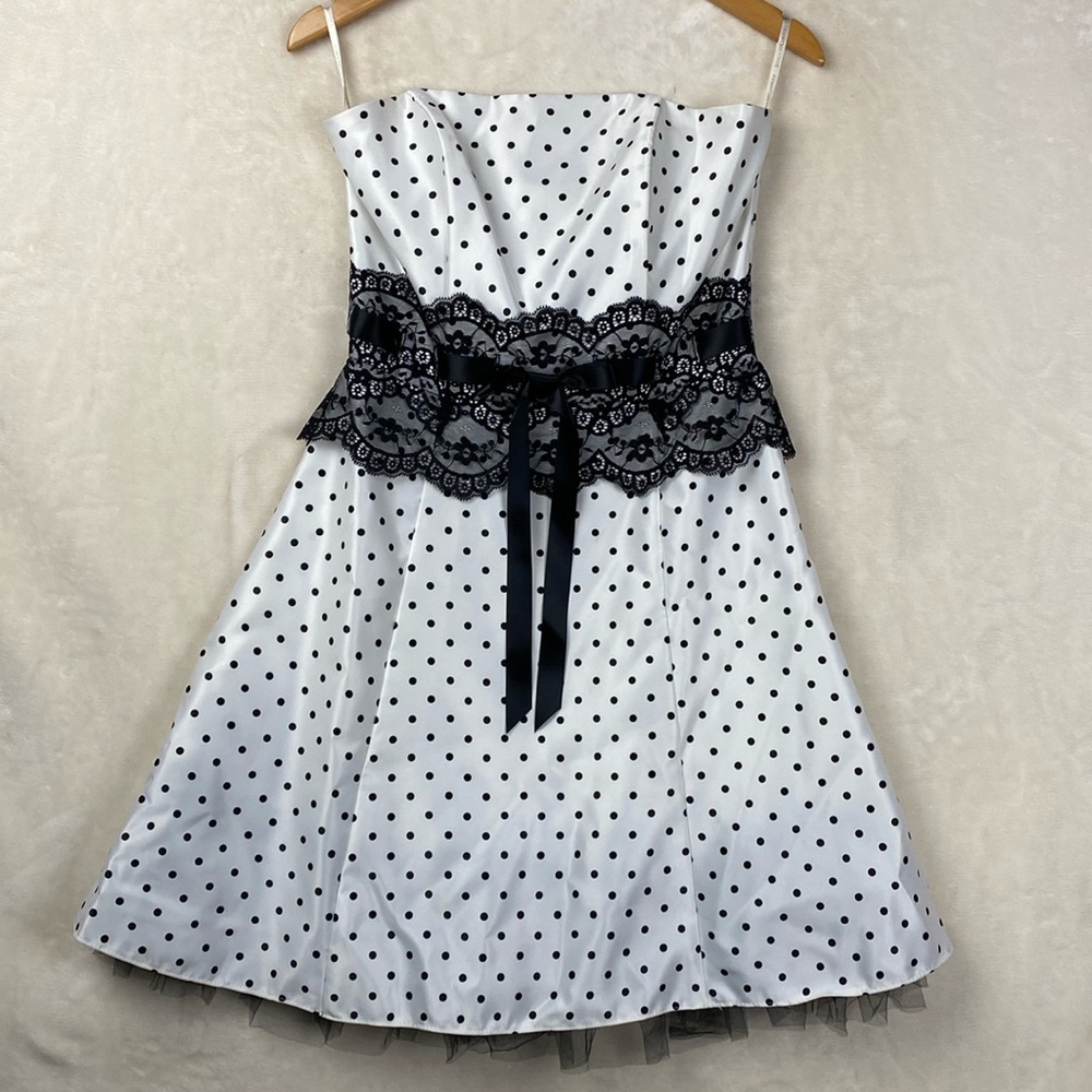 Jessica McClintock for gunne sax vintage strapless cocktail dress Junior 9 Prom
